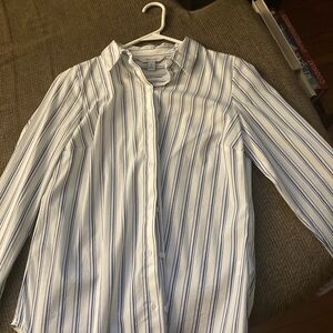Nine West Classic Striped Button Down Shirt
